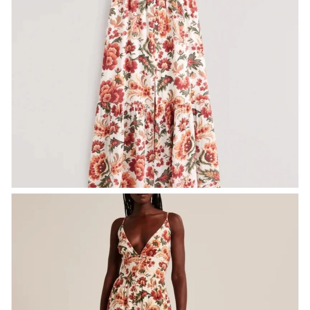 Abercrombie & Fitch Red Pink Sleeveless Sundress